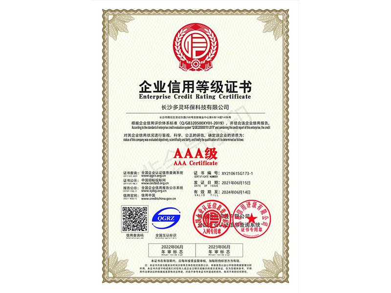 企業(yè)信用等級(jí)證書(shū)